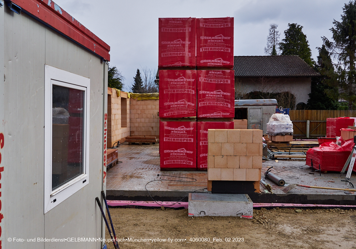 02.02.2023 - Baustelle Niederalmstraße 16 in Neuperlach